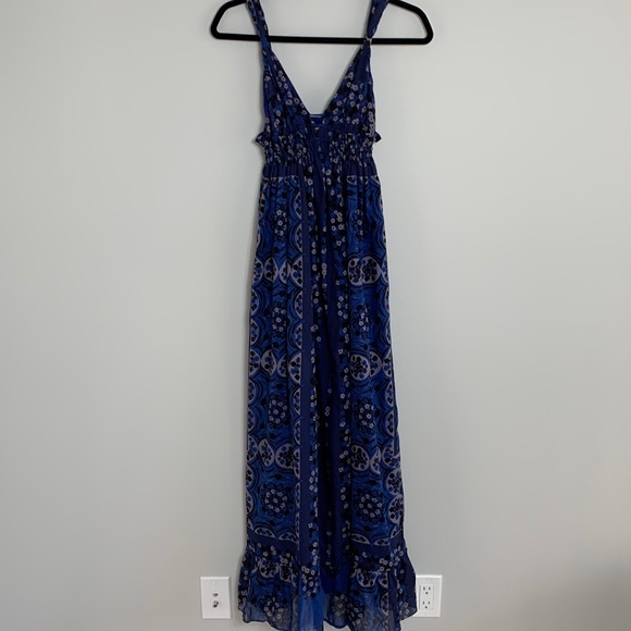 Rebecca Taylor Maxi Dress Blue Size 6 - Picture 1 of 14